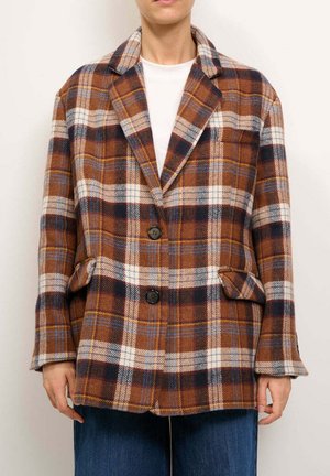 Cappotto corto - camel/blue