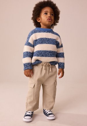 Next, REGULAR FIT - WIDE LEG CARGO TROUSERS  . - Pantalon cargo - stone washed