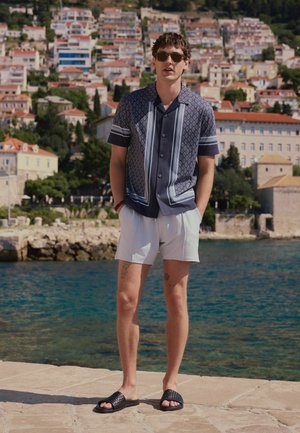 Next, REGULAR FIT - JERSEY GEOMETRIC PRINT SHIRT - Shirt - navy