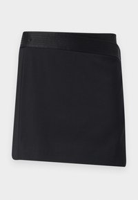 BELTED WRAP SKIRT - Miniseelik - black