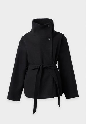 Gina Tricot, HIGH NECK - Abrigo corto - black