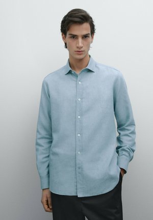 Massimo Dutti Camicia - mottled light blue