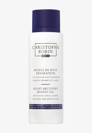 Christophe Robin NIGHT RECOVERY MONOÏ OIL WITH WHITE LOTUS FLOWER - Hårvård