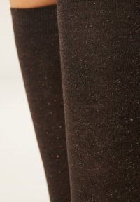 Calzedonia GLITTER - Knee high socks - brown