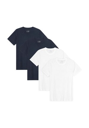 CREW NECK 4-PACK - T-Shirt basic - white/dark navy