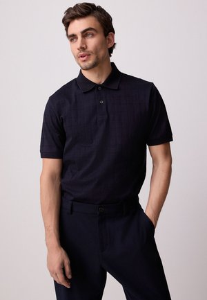 Next REGULAR FIT - VERTICAL TEXTURED - Poloshirt - navy blue