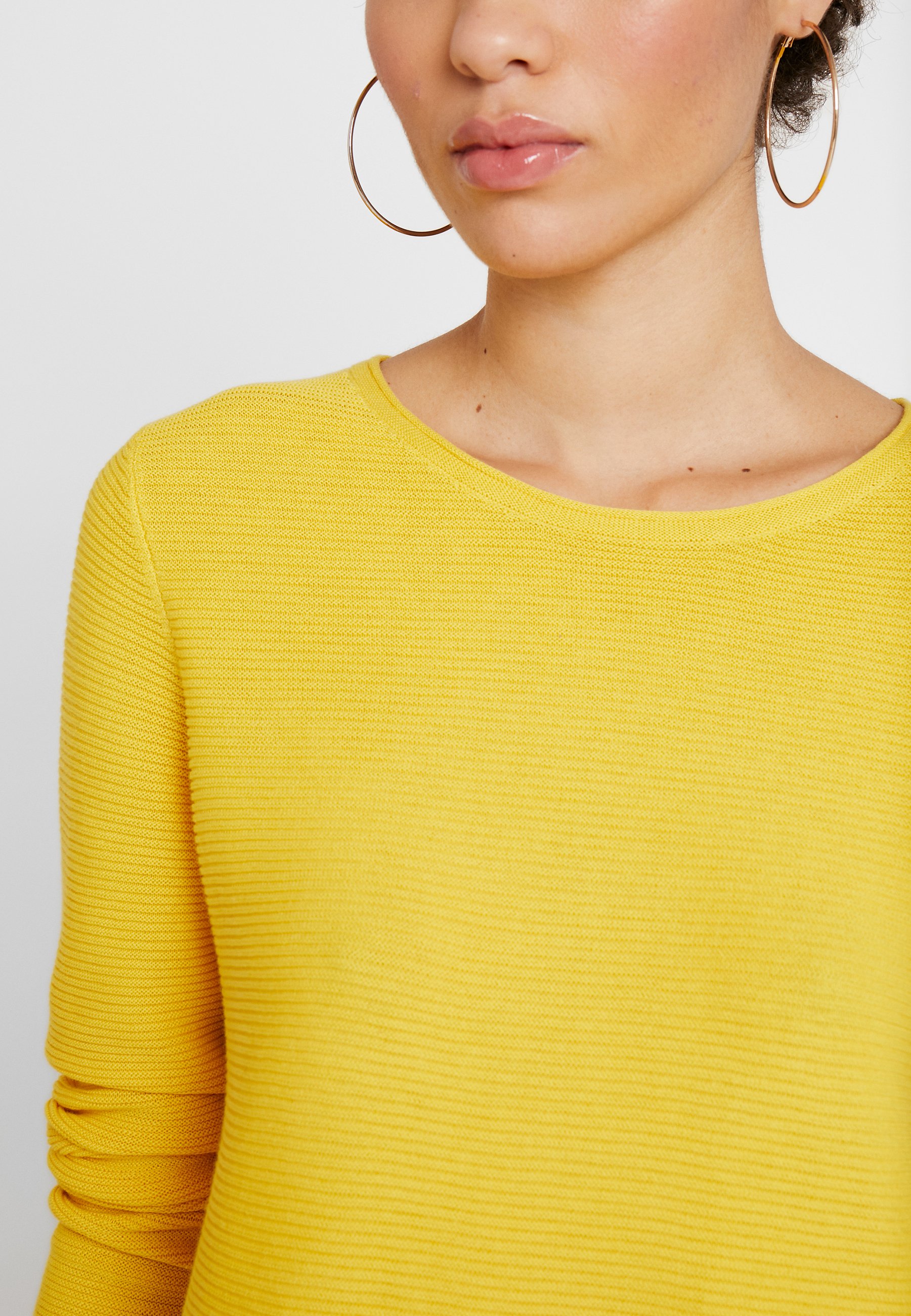 TOM TAILOR NEW OTTOMAN Strikkegenser jasmine yellow TOM TAILOR NEW OTTOMAN - Strikkegenser - jasmine yellow