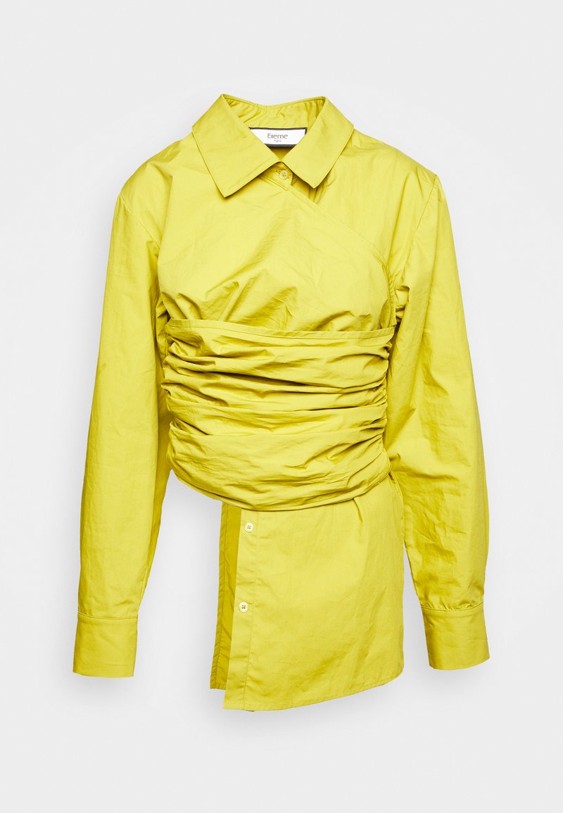 Elleme Overhemdblouse olijfgroen gemêleerd Elleme Overhemdblouse olijfgroen gemêleerd