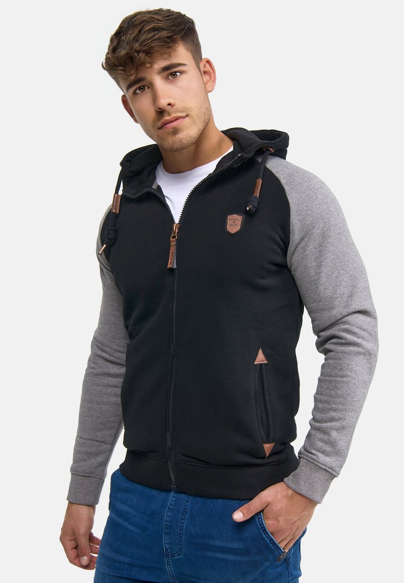 INDICODE JEANS - ARBUTUS - Sudadera con cremallera - black, Ampliar