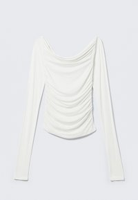 OFF SHOULDER LS - T-shirt à manches longues - white light