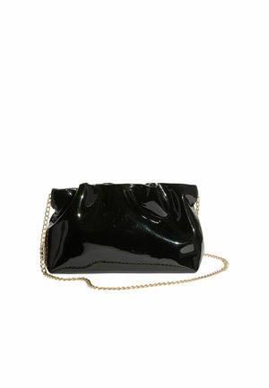 MINI SCRUNCH  - Geantă plic - black patent