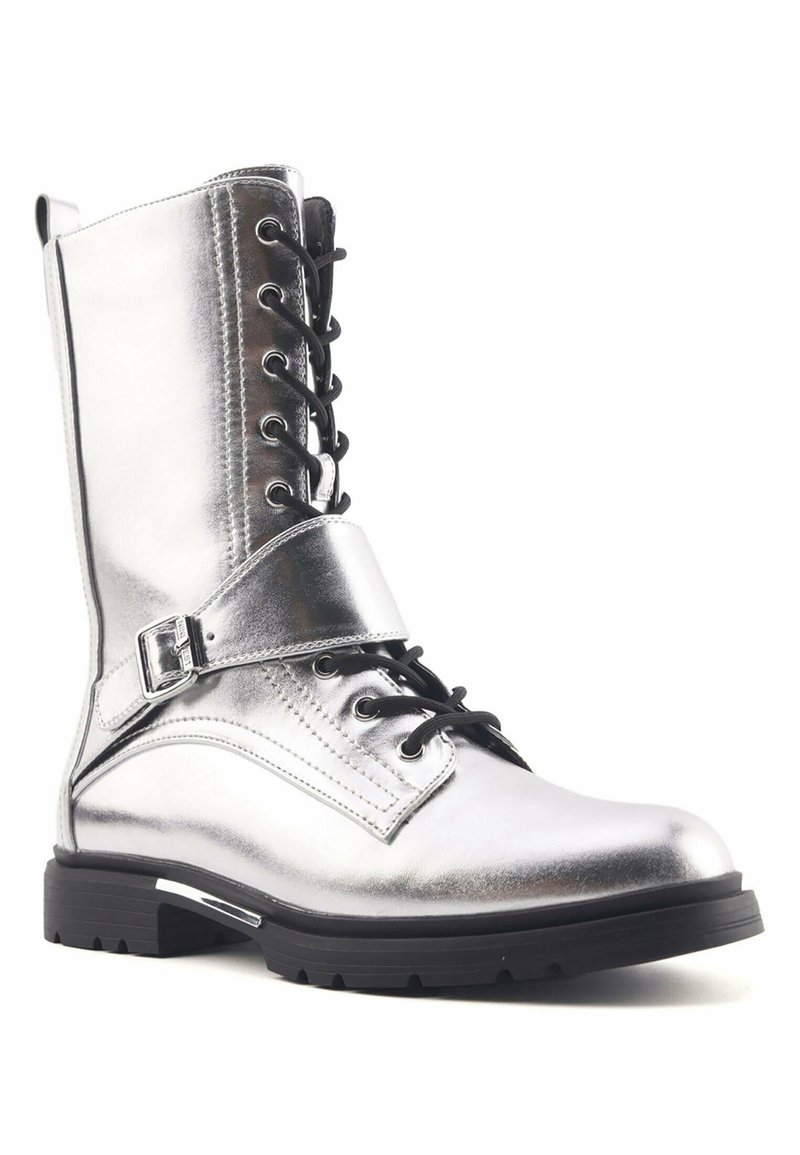 Nine West Women's Obri2 Ankle Boot – Modern Combat Boot Style With Lace-Up Design & Round Toe