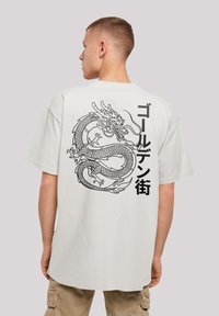 F4NT4STIC DRACHE GOLDEN GAI - Print T-shirt - lightasphalt