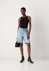 Calvin Klein Jeans Jeansshort - distressed indigo
