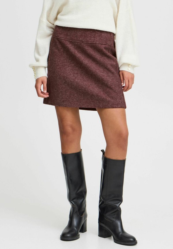 IHWOOLY - A-line skirt - port royale