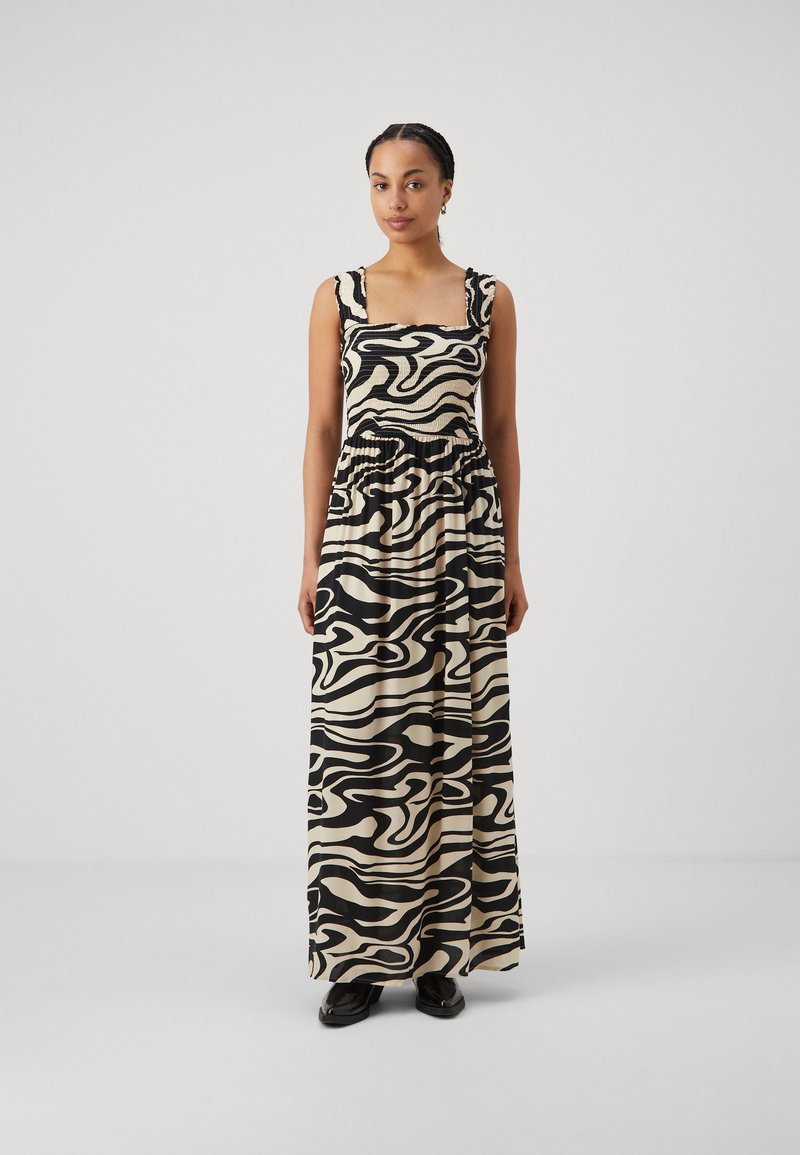 JDY STARR LIFE - Robe longue - tapioca/black