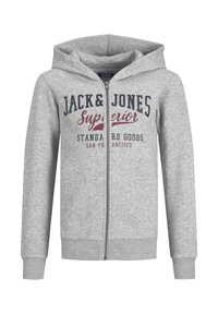 Jack & Jones Junior Felpa con zip - grey
