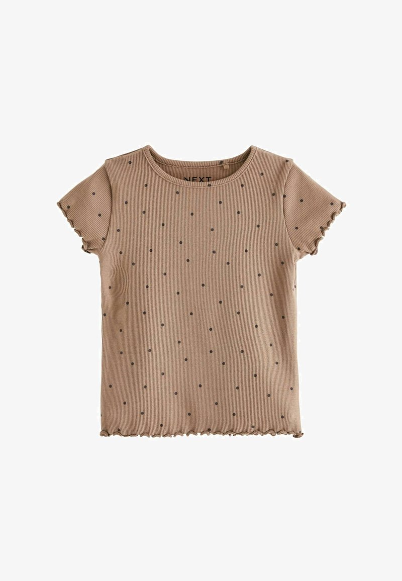 Next SHORT SLEEVE - REGULAR FIT - Nyomott mintás póló - tan brown spot