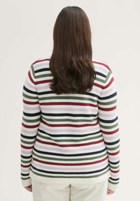 TOM TAILOR Pullover - red green knit stripe design