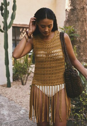 Next, REGULAR FIT - KNITTED TANK . - Top - gold-coloured