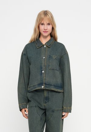 INES JACKET - Denimová bunda - yellow tint wash