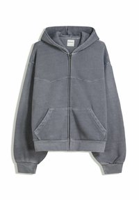 Felpa con zip - dark grey