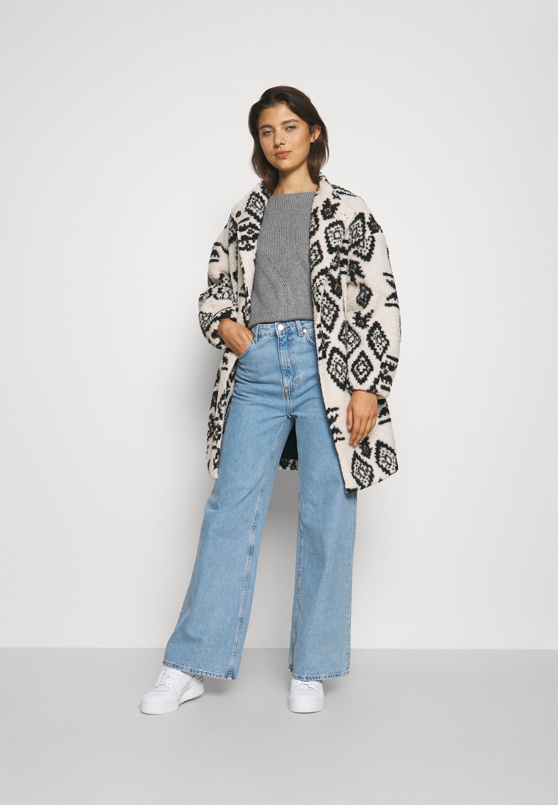 zara blue teddy coat