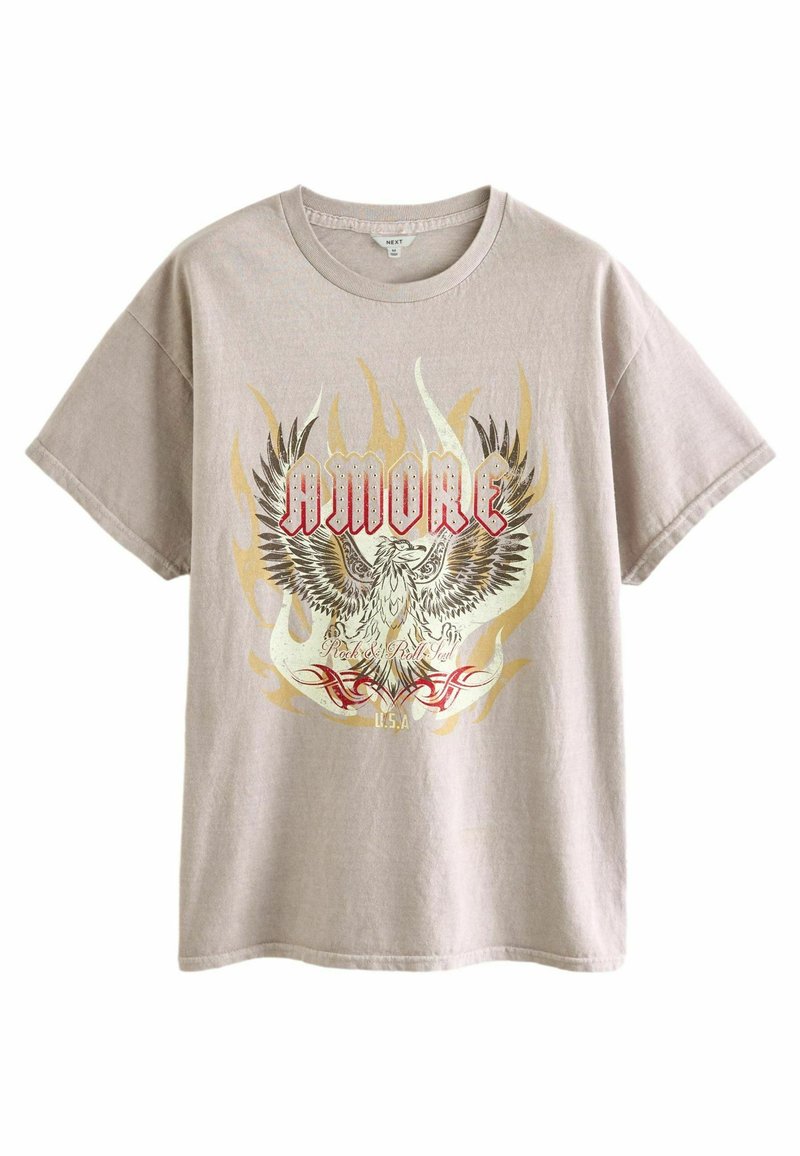 Next T-shirt print paars