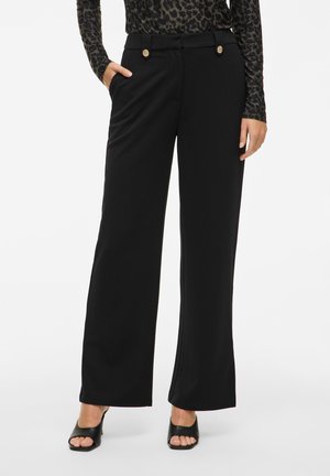 VICLUA - Pantaloni - black/gold coloured