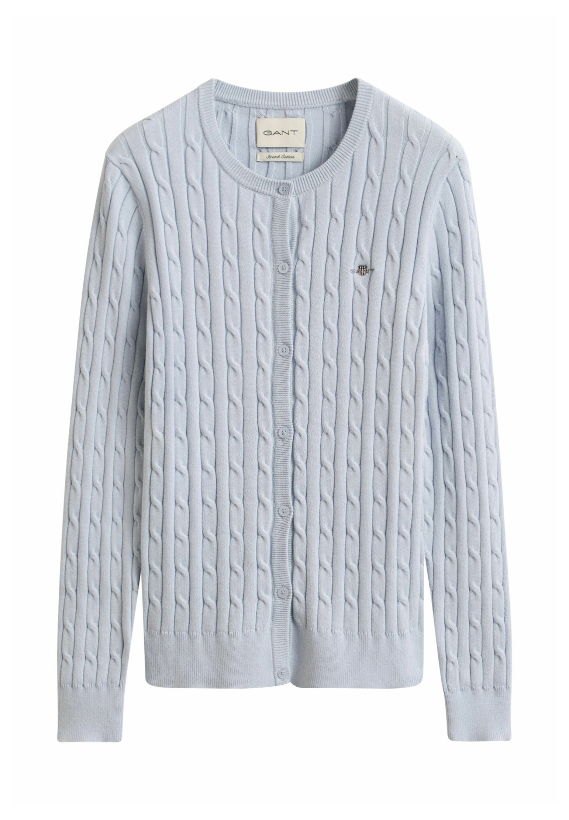 GANT STRETCH CABLE - Kardigan - light blue