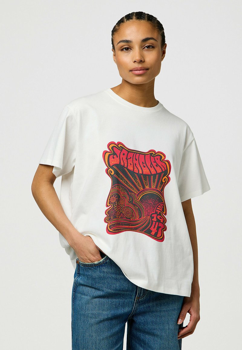 Wrangler LOOSE FIT - Camiseta estampada - used_white
