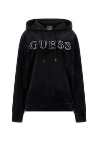 Guess FRONTLOGO STRASS Sweat à capuche schwarz/noir