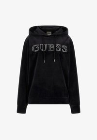 Guess FRONTLOGO STRASS Sweat à capuche schwarz/noir