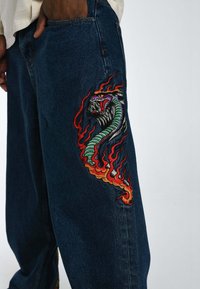 Ed Hardy FLAMER-SNAKE BAGGY  - Vaqueros boyfriend - indigo