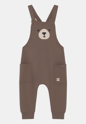 TROUSERS BIB BEAR UNISEX - Lacláče - dark khaki