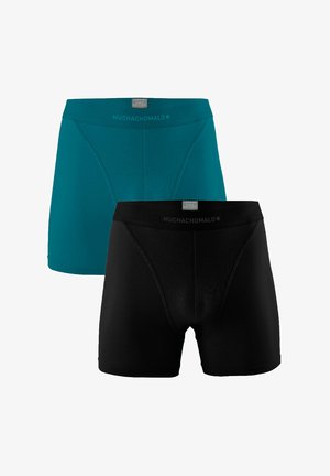 MUCHACHOMALO 2-PACK SOLID - Kratke bokserice - black green