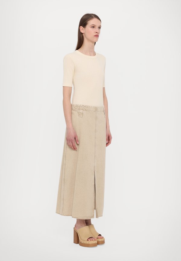 ESTASI - Maxi skirt - beige2