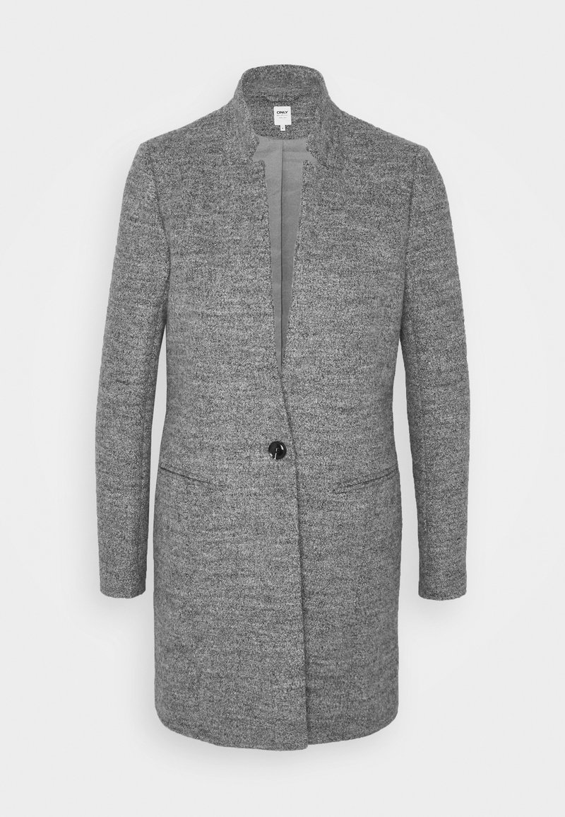 Only Onlsoha Adaline Coatigan Wollmantel Klassischer Mantel Medium Grey Melange Grau Zalando De