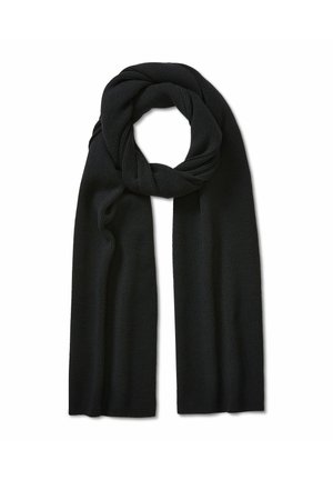 Scarf Half-Cardigan Merino Merino wool - Sjaal - black