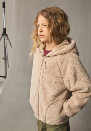 Next, REGULAR FIT-HOODED  BORG - Giacca in pile - neutral
