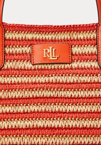 Lauren Ralph Lauren STRIPED STRAW LARGE BRIE TOTE BAG - Maisiņveida soma - orange