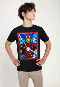 Henry Tiger AVENGERS CLASSIC IRONMAN GLASS UNISEX - Camiseta estampada - black