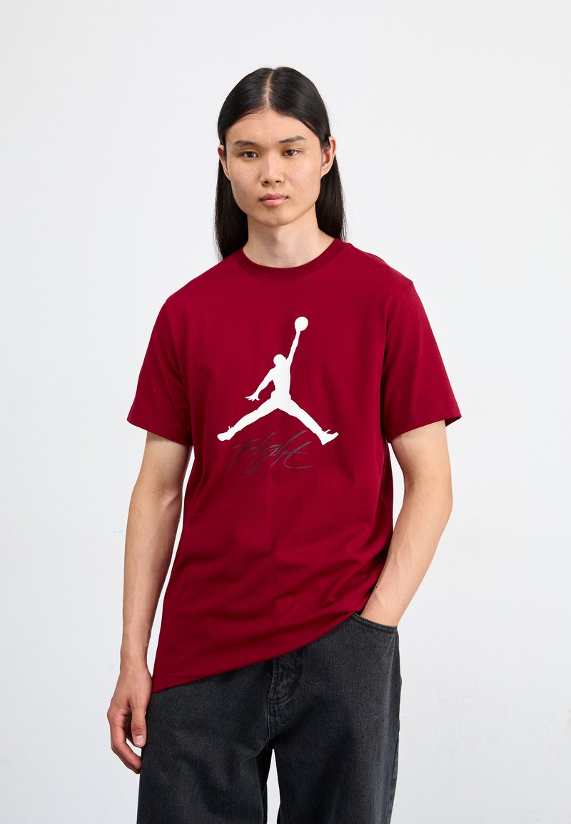 Jordan JUMPMAN FLIGHT TEE - T-shirts print - team red/white
