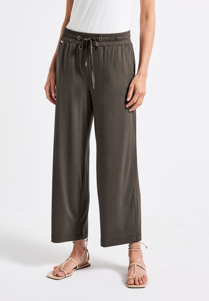 Street One WIDE MIT JOGG BUND - Pantaloni sportivi - braun
