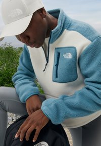 The North Face YUMIORI ¼ ZIP - Polárpulóver - algae blue/white dune/midnight petrol