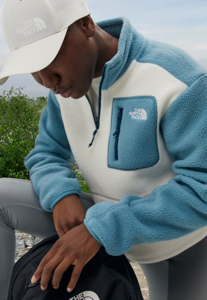The North Face YUMIORI ¼ ZIP - Polárpulóver - algae blue/white dune/midnight petrol