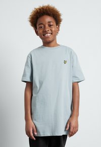 Lyle & Scott - PLAIN - Pamata T-krekls - slate blue Miniatūras attēls 1