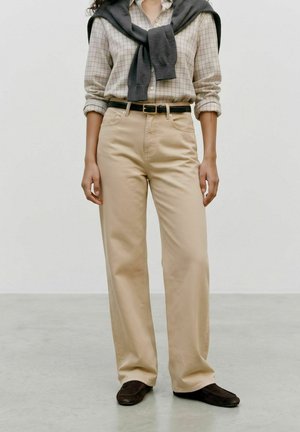 Vero Moda, WIDE-FIT JEANS VMSANDIE-STRETCH MID RISE WIDE LEG FIT JEANS - Wide Leg - beige