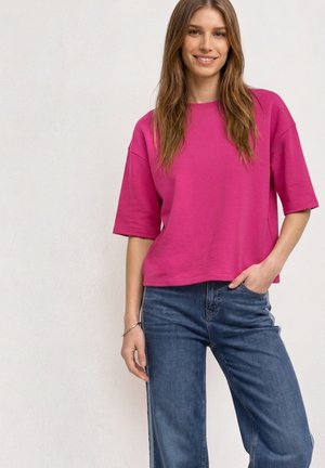 Street One, KURZARM SWEATSHIRT MIT RUNDHALS - T-shirt basique - magenta dream