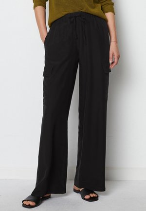 Marc O'Polo WIDE LEG - Broek - black